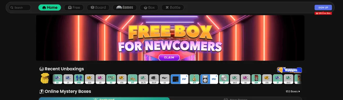 HapaBox: the homepage