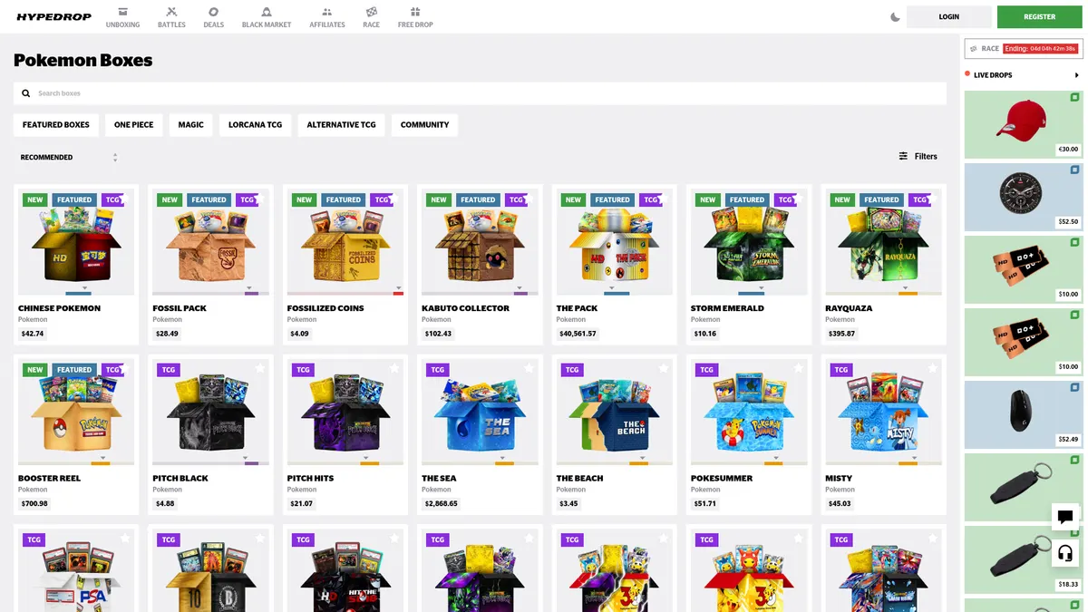 HypeDrop: pokemon page