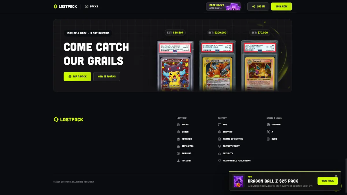 LastPack: the homepage