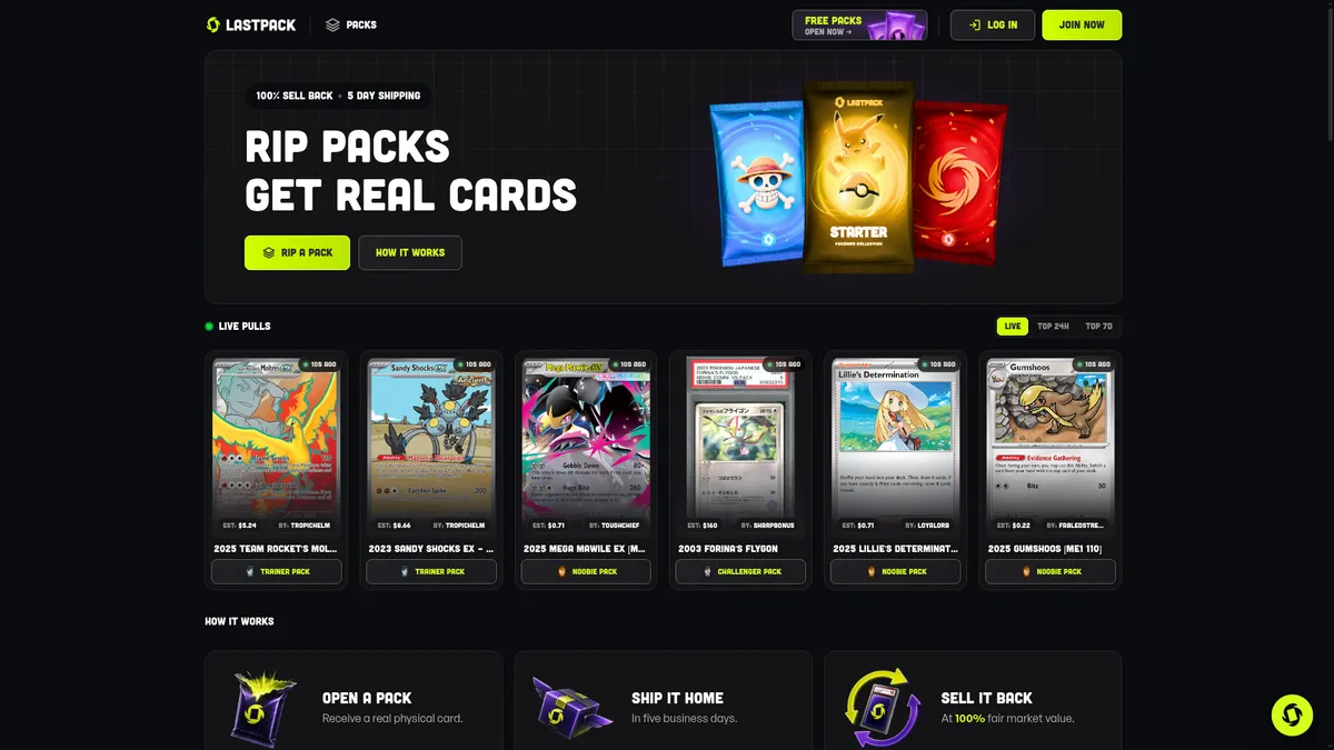 LastPack: the homepage