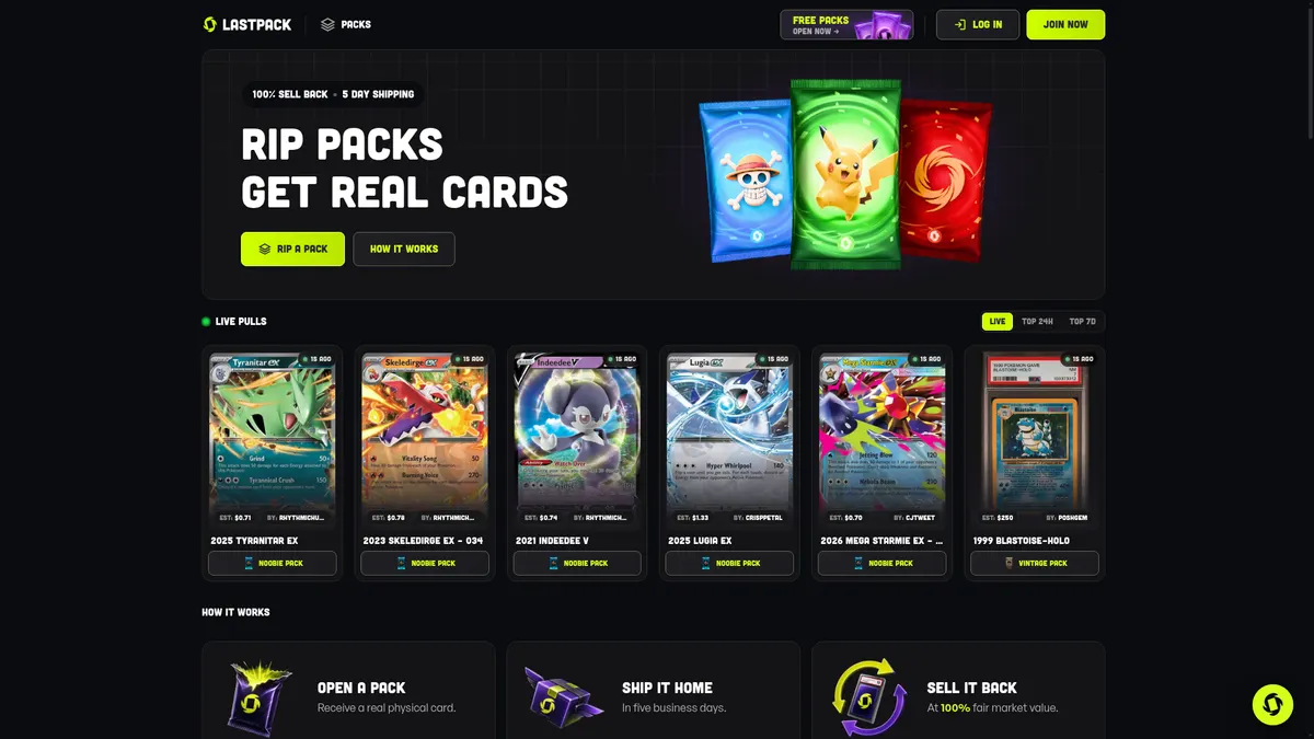 LastPack: the homepage