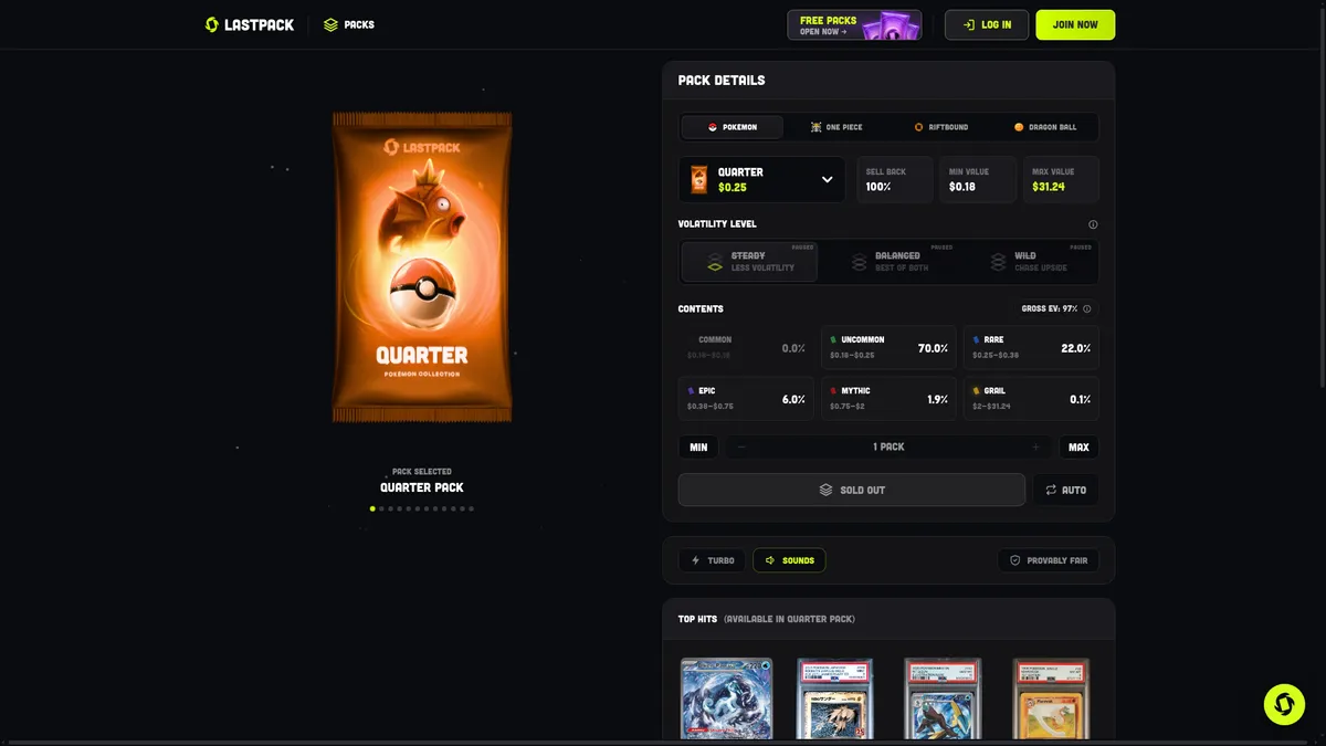 LastPack: the Quarter pack page