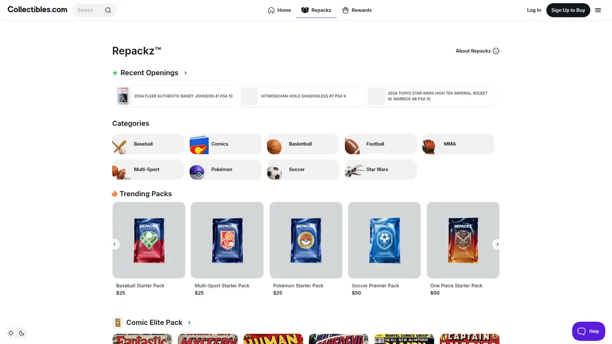 Repackz: the homepage