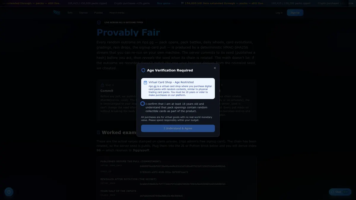 ripz.gg: fair page